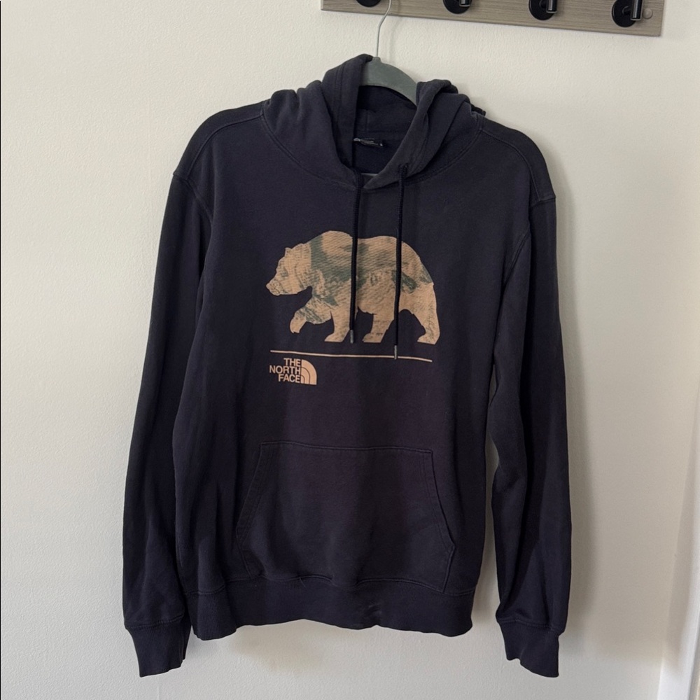 The North Face Men's Dark Hoodie with Bear Design